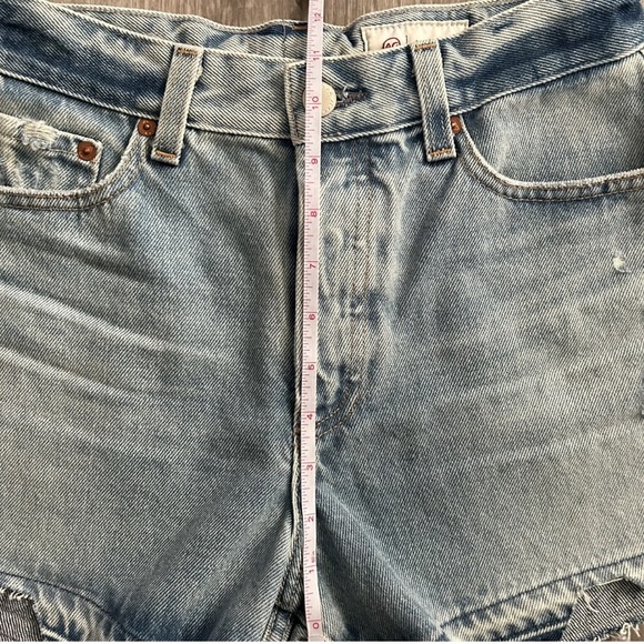 AG Adriano Goldschmied Alexxis Aged Denim Jean High Rise Wedgie Shorts 2… - Picture 7 of 10